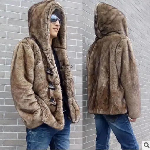 2019 Mens Casual Horn Button Hooded Fur Jackets Faux Mink Fur Outwears Fashion Winter Fur Coats Man-Made Fur Jacket S/5Xl
2019 Mens Casual Horn Button Hooded Fur Jackets Faux Mink Fur Outwears Fashion Winter Fur Coats Man-Made Fur Jacket S/5Xl