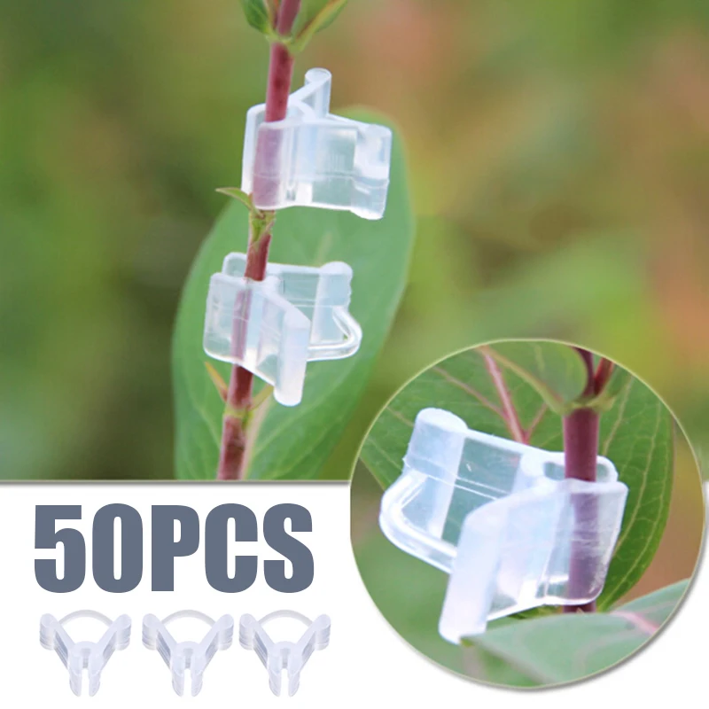 

50pcs Portable Grafting Plant Clips Gardening Fruit Tomato Plants Vines Plastic Seedling Clamp Planting Tools Clips