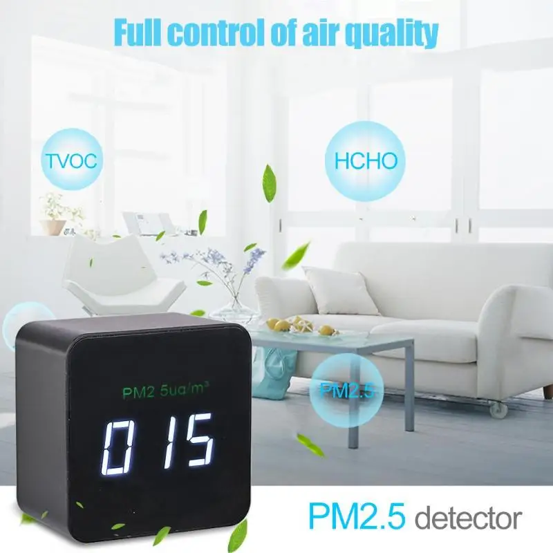 Smart Air Quality PM2.5 Monitor Detector OLED Display Accurate Laser Sensor Health Care APP Control
Smart Air Quality PM2.5 Monitor Detector OLED Display Accurate Laser Sensor Health Care APP Control