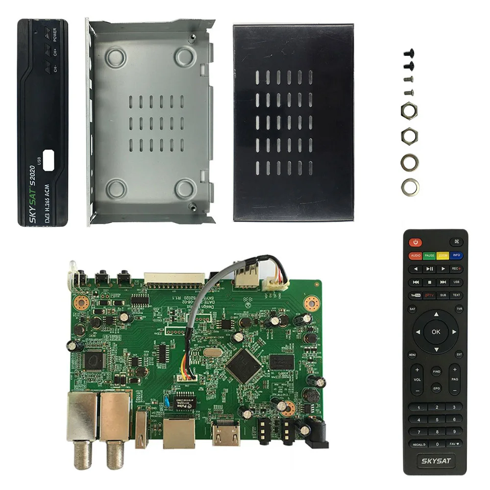 SKYSAT S2020 DVB-S2 Satellite Receiver Motherboard remote control Casing Metal H.265 Brazil South America stable server
SKYSAT S2020 DVB-S2 Satellite Receiver Motherboard remote control Casing Metal H.265 Brazil South America stable server
