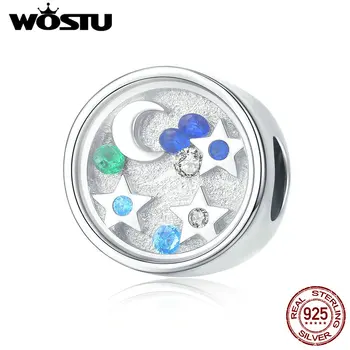 WOSTU 925 Sterling Silver Beads Colorful Moon Star Charm Fit Original Bracelet Pendant Necklaces For Women Luxury Jewelry CTC042
WOSTU 925 Sterling Silver Beads Colorful Moon Star Charm Fit Original Bracelet Pendant Necklaces For Women Luxury Jewelry CTC042