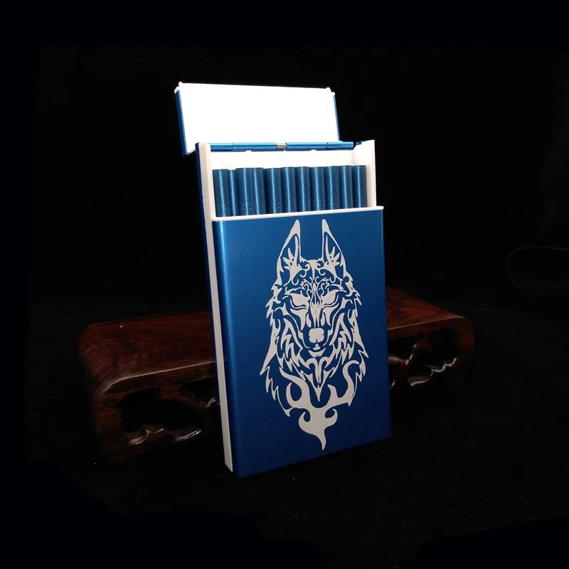 Wolf Tattoo Laifu Aluminium Alloy&plastic Wolf Cigarette Case Ultra Thin 100's Slim Cigarette Box Laser Engraved Gift For Friend
Wolf Tattoo Laifu Aluminium Alloy&plastic Wolf Cigarette Case Ultra Thin 100's Slim Cigarette Box Laser Engraved Gift For Friend