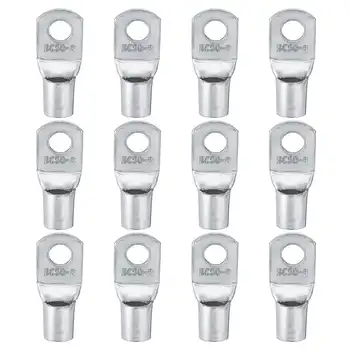 10Pcs Terminal Cable Lugs Set SC50-8 Silver Copper Connector for Electrical Battery Welding Wire Terminal 1/0 AWG Hole 8mm
10Pcs Terminal Cable Lugs Set SC50-8 Silver Copper Connector for Electrical Battery Welding Wire Terminal 1/0 AWG Hole 8mm