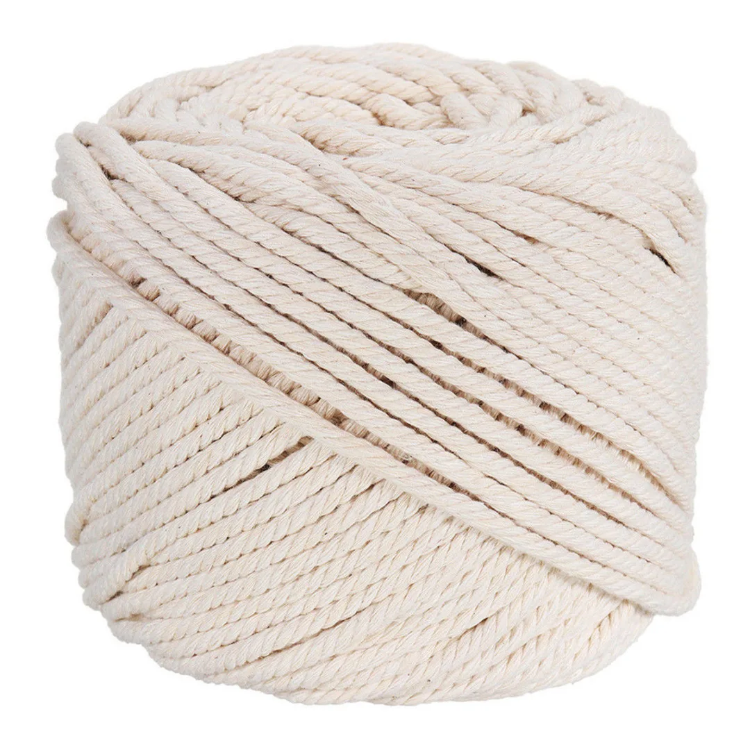 4mm Cotton Macrame Rope Natural Beige Twisted Cord Rope Artisan DIY Home Textile Accessories Hand Craft 100m
4mm Cotton Macrame Rope Natural Beige Twisted Cord Rope Artisan DIY Home Textile Accessories Hand Craft 100m