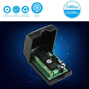 DC 12V 4CH Learning Code Wireless Remote Control Switch Universal Remote Switch Smart Home 433Mhz RF Relay Receiver Transmitter
DC 12V 4CH Learning Code Wireless Remote Control Switch Universal Remote Switch Smart Home 433Mhz RF Relay Receiver Transmitter