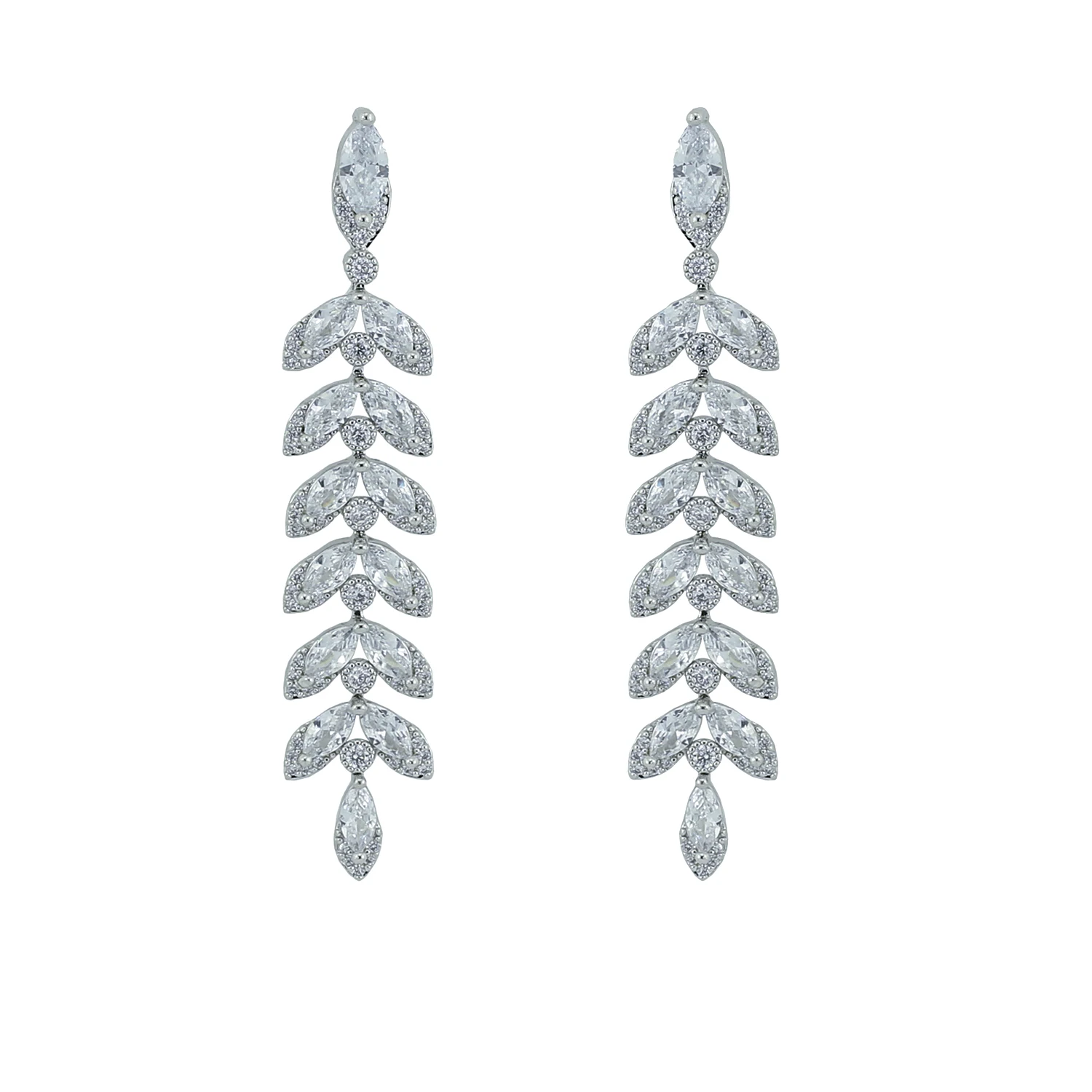 Long Full CZ Cubic Zirconia Drop Dangle Bridal Wedding Leaf Earring for Women Prom Jewelry Accessories Gift CE10081
Long Full CZ Cubic Zirconia Drop Dangle Bridal Wedding Leaf Earring for Women Prom Jewelry Accessories Gift CE10081