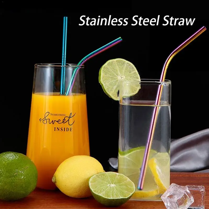 Colorful 304 Stainless Steel Straws Reusable Straight Bent Metal Drinking Straw for Drinks Milk Tea Party Bar
Colorful 304 Stainless Steel Straws Reusable Straight Bent Metal Drinking Straw for Drinks Milk Tea Party Bar