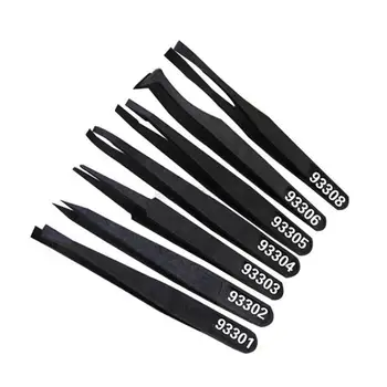 1p Multifunction Black New Portable Straight Bend Anti-static Plastic Tweezer Heat Resistant Repair Tool Pointed,flat elbow head
1p Multifunction Black New Portable Straight Bend Anti-static Plastic Tweezer Heat Resistant Repair Tool Pointed,flat elbow head