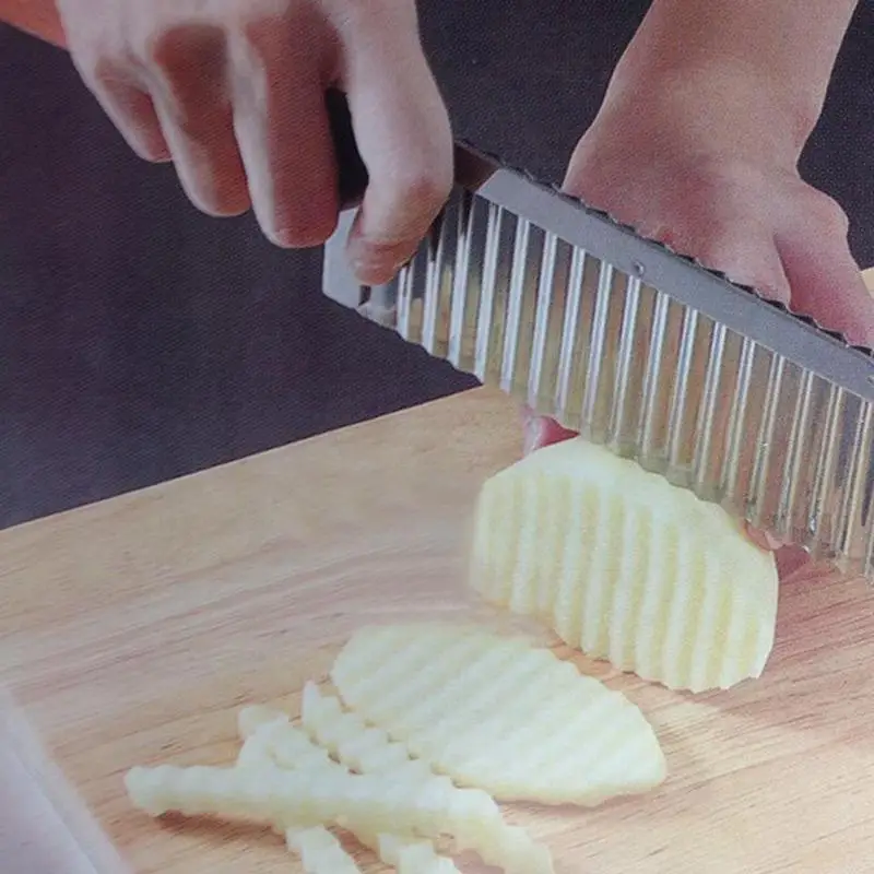 Crinkle cut with wavy blade for potato chip and french fry cutter slicer fruit food cutterly tool
Crinkle cut with wavy blade for potato chip and french fry cutter slicer fruit food cutterly tool