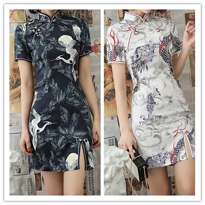 Chinese Dress for Women Elegant Dragon Crane 2019 News Qipao Vestidos Party Wedding Dresses Cheongsam Split Aodai Style Sexy
Chinese Dress for Women Elegant Dragon Crane 2019 News Qipao Vestidos Party Wedding Dresses Cheongsam Split Aodai Style Sexy