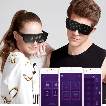 Novelty Bluetooth LED Glasses Special Atmosphere Sunglasses Dynamic Glowing Light for Nightclub Festival Party Birthday KTV Gift
Novelty Bluetooth LED Glasses Special Atmosphere Sunglasses Dynamic Glowing Light for Nightclub Festival Party Birthday KTV Gift
