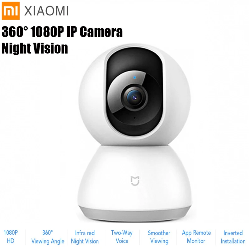 Xiaomi Mijia Smart 360 градусов камера 1080 P ночное видение колыбели головы Веб Wi Fi