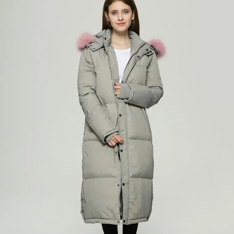 Winter Hooded Lengthen Down Jacket Female 2019 New Solid Color Detachable Fur White Duck Feather Light And Thin Coat Women HJ150
Winter Hooded Lengthen Down Jacket Female 2019 New Solid Color Detachable Fur White Duck Feather Light And Thin Coat Women HJ150