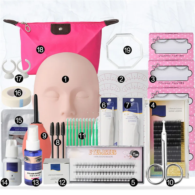 Eyelash Extensions Tool Kit Eyelashes Semi Permanent Make Up Individual False Lash Curl Glue Tweezer Practice Graft Lashes Kit
Eyelash Extensions Tool Kit Eyelashes Semi Permanent Make Up Individual False Lash Curl Glue Tweezer Practice Graft Lashes Kit