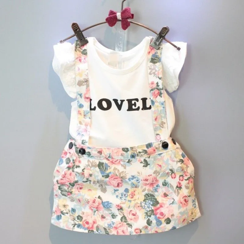 2019 Brand Kids Baby Girl Dress Floral White Cotton Short Sleeve Tops T-shirt+Suspender Skirt Overalls Outfits Set 2-7Y
2019 Brand Kids Baby Girl Dress Floral White Cotton Short Sleeve Tops T-shirt+Suspender Skirt Overalls Outfits Set 2-7Y