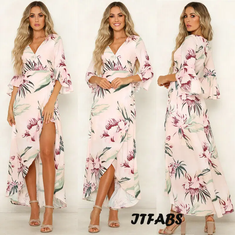 Women Summer Floral Boho Party Evening Beach Dresses Long Maxi Dress Sundress Butterfly Sleeve Bohemian V Neck
Women Summer Floral Boho Party Evening Beach Dresses Long Maxi Dress Sundress Butterfly Sleeve Bohemian V Neck