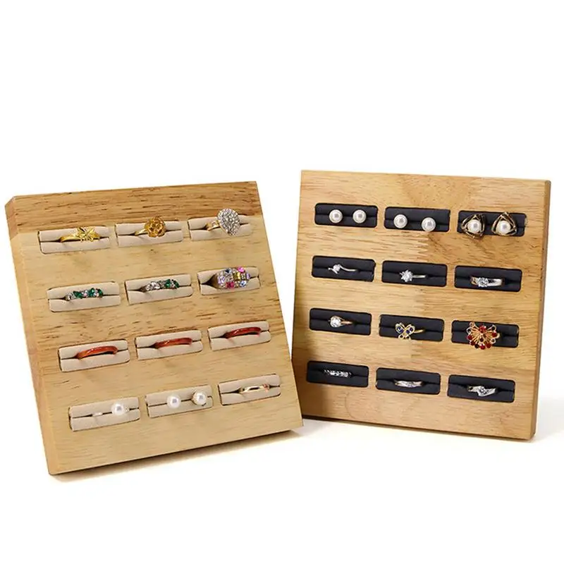 Solid Wood Jewelry Display Stand 12 Slots Wooden Women's Accessories Storage Board Rings Earrings Holder Necklace Showcase
Solid Wood Jewelry Display Stand 12 Slots Wooden Women's Accessories Storage Board Rings Earrings Holder Necklace Showcase