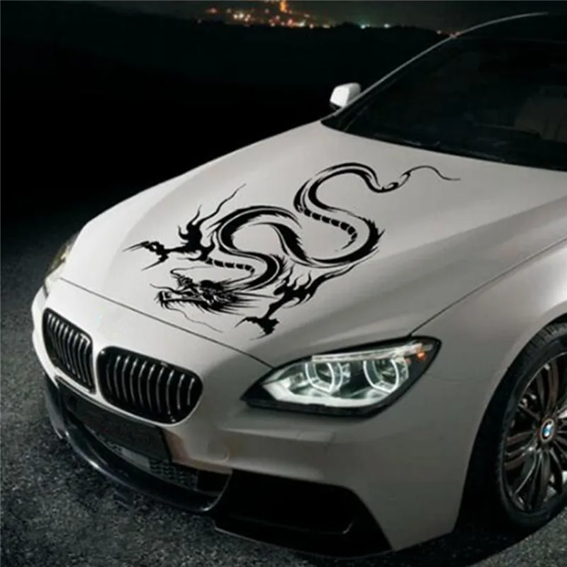 

Car Decal Personality Waterproof Accessories Car Hood Body Vinyl Graphic Wrap Decal Dragon Sticker on Car Racing Sport Reflect