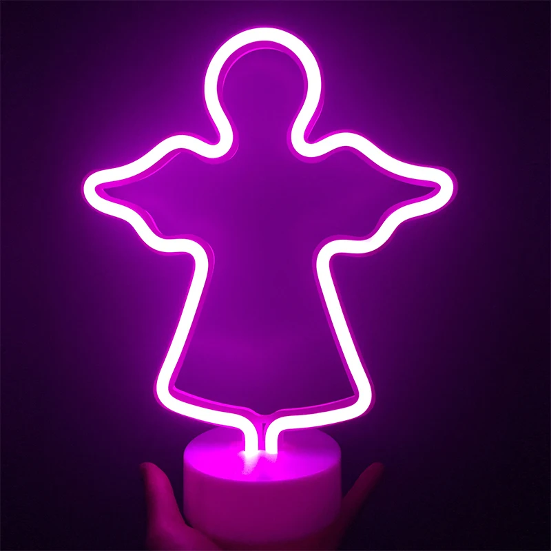 Angel neon LED night lamp home decoration night light for children party atmosphere decor table lamps
Angel neon LED night lamp home decoration night light for children party atmosphere decor table lamps