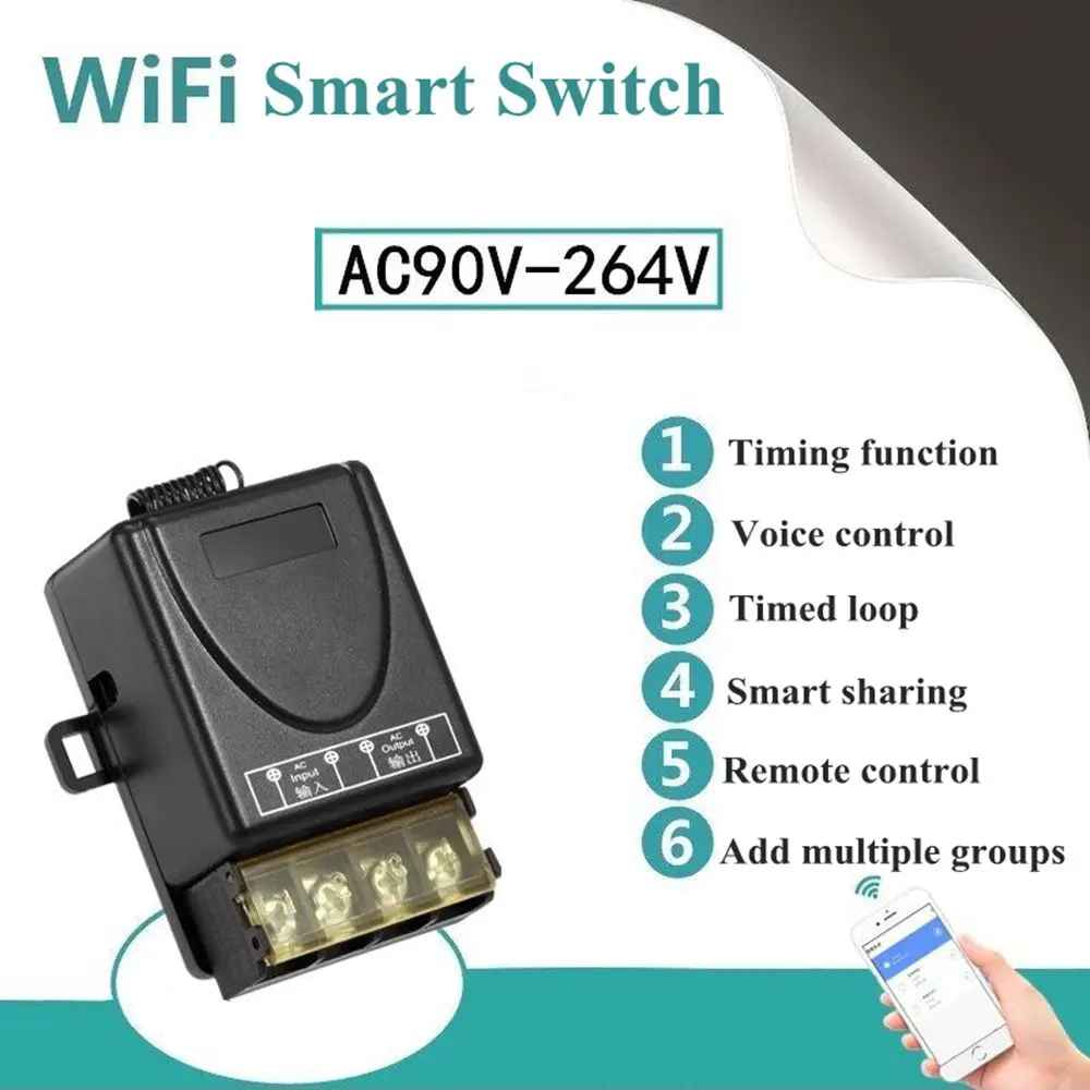 Smart Home WiFi Wireless Switch Module For Apple For Android APP Control Smart Switch Remote Control Power Switch
Smart Home WiFi Wireless Switch Module For Apple For Android APP Control Smart Switch Remote Control Power Switch