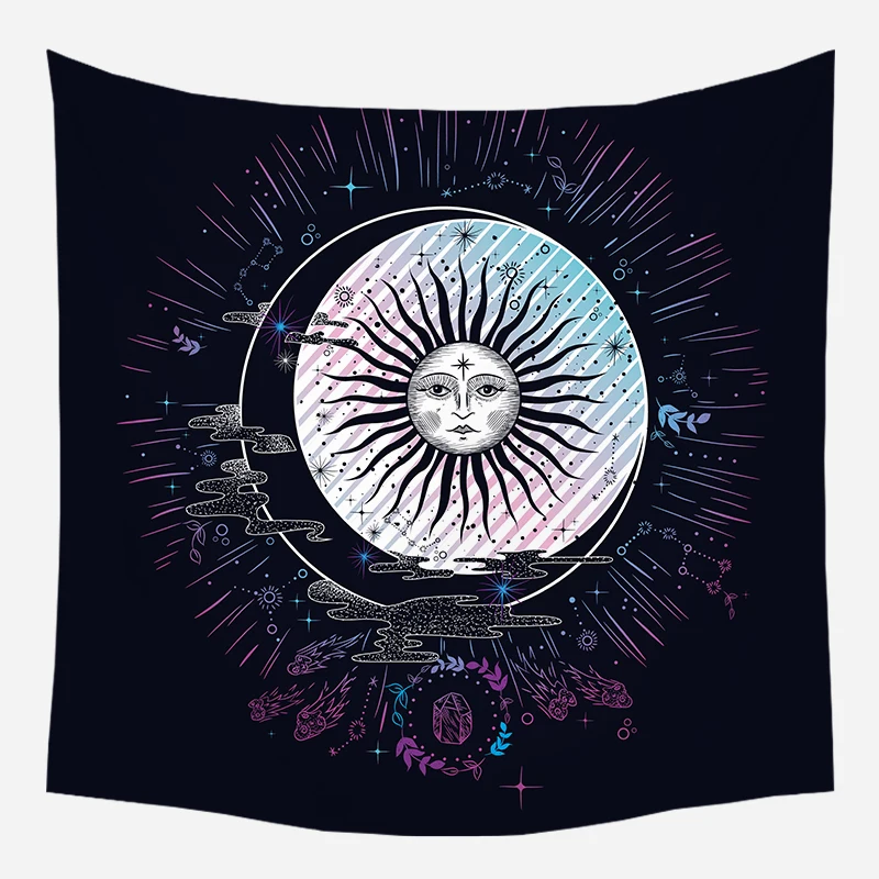Loartee Hot Sale Sun Bohemian Art Portrait Hippie Tapestry Colorful Indian Blanket Picture Cloth Wall Decoration Curtain
Loartee Hot Sale Sun Bohemian Art Portrait Hippie Tapestry Colorful Indian Blanket Picture Cloth Wall Decoration Curtain