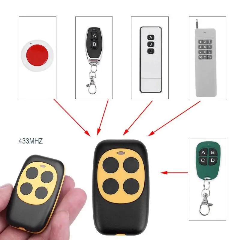 Drop shiping 433MHz Multi-frequency Universal Automatic Cloning Remote Control PTX4 Copy Duplicator for Garage Gate Door
Drop shiping 433MHz Multi-frequency Universal Automatic Cloning Remote Control PTX4 Copy Duplicator for Garage Gate Door