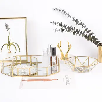 Nordic Retro Brass Storage Tray Golden Polygon Glass Makeup Organizer Tray Dessert Plate Jewelry Display Home Kitchen Decor
Nordic Retro Brass Storage Tray Golden Polygon Glass Makeup Organizer Tray Dessert Plate Jewelry Display Home Kitchen Decor