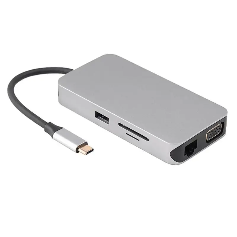 10 in 1 USB C Hub Type C to HDMI VGA RJ45 USB 3.0 Thunderbolt Audio for SD TF Card Reader Adapter for MacBook Laptop
10 in 1 USB C Hub Type C to HDMI VGA RJ45 USB 3.0 Thunderbolt Audio for SD TF Card Reader Adapter for MacBook Laptop