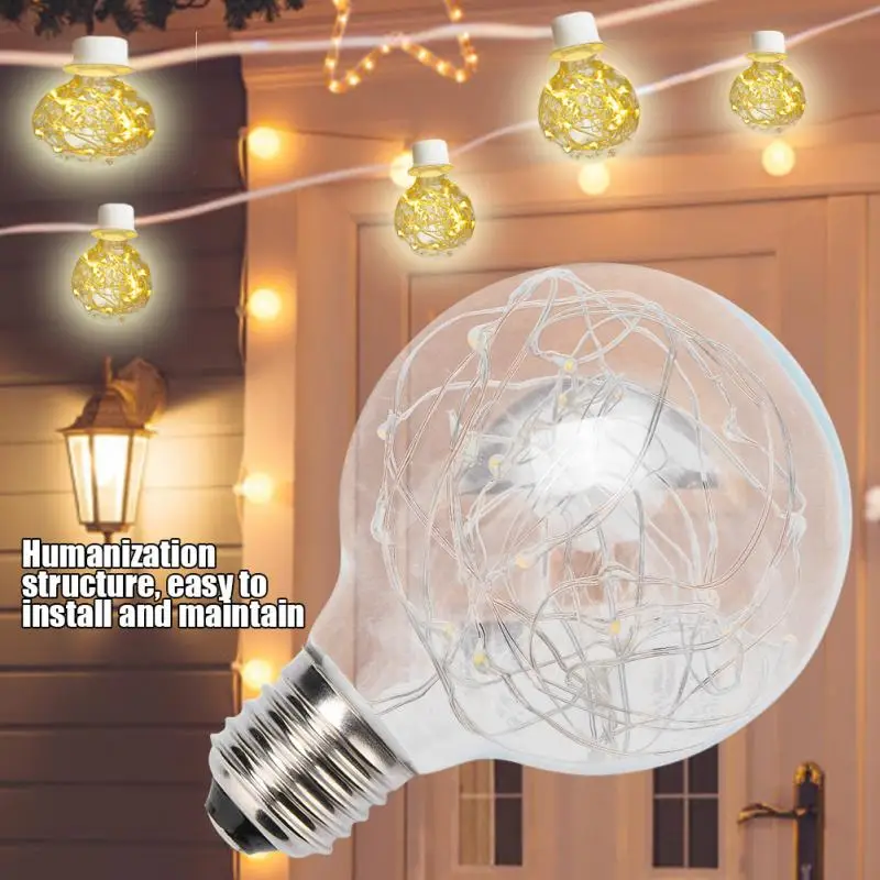 E27 Light Bulb 0.8W 110-240V Warm White Copper Wire LED Light String Bulb LED Lamp Bulb for Home Bar Hall Decoration
E27 Light Bulb 0.8W 110-240V Warm White Copper Wire LED Light String Bulb LED Lamp Bulb for Home Bar Hall Decoration