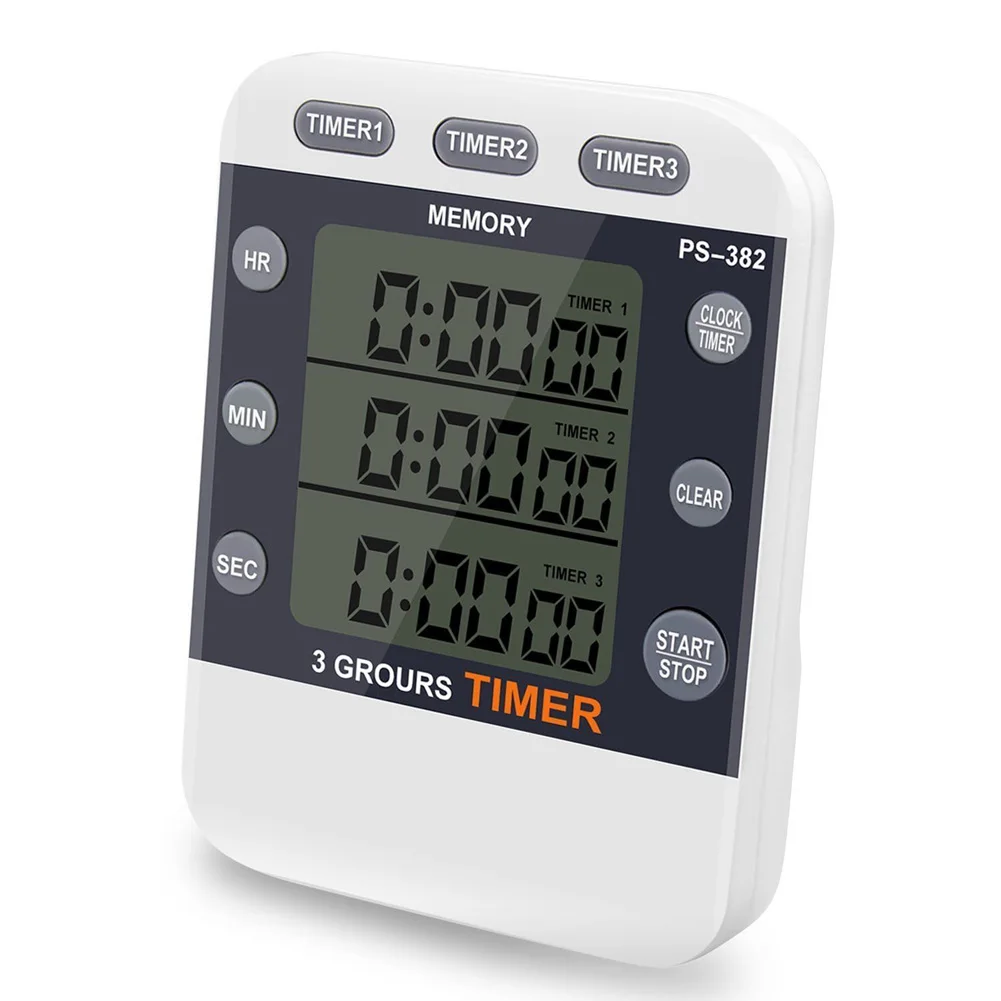 100 Hour Triple Count Down LCD Digital Screen Kitchen Timer Square Cooking Timer Count Up Countdown Alarm with Magnet Bracket
100 Hour Triple Count Down LCD Digital Screen Kitchen Timer Square Cooking Timer Count Up Countdown Alarm with Magnet Bracket