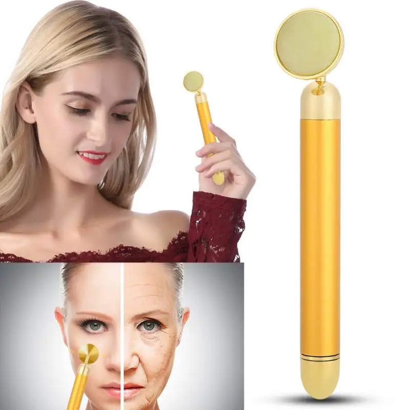 Slimming V Face Gold Vibration Facial Beauty Bar Micro-current Firming Facial Roller Massager Lift Skin Tighten Wrinkle Stick
Slimming V Face Gold Vibration Facial Beauty Bar Micro-current Firming Facial Roller Massager Lift Skin Tighten Wrinkle Stick