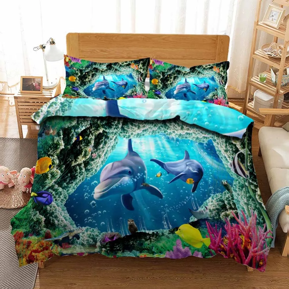 seaweed dolphins Bedding Duvet Cover Set Pillowcase Microfiber Soft Comforter Quilt Cover Single Queen King customization
seaweed dolphins Bedding Duvet Cover Set Pillowcase Microfiber Soft Comforter Quilt Cover Single Queen King customization