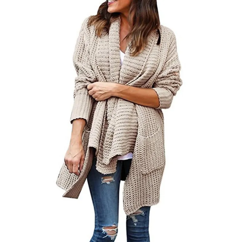 Irregular Sweater Knitting Pocket Cardigan Scarf Collar Winter Clothes Plus Size Women Loose Warm Coat Jersey Mujer Invierno Rz*
Irregular Sweater Knitting Pocket Cardigan Scarf Collar Winter Clothes Plus Size Women Loose Warm Coat Jersey Mujer Invierno Rz*