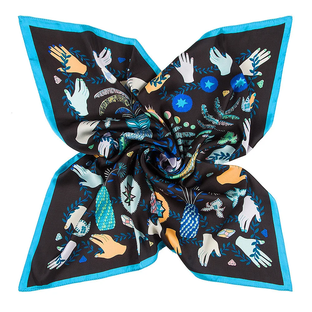 60*60cm Luxury Brand Women Silk Scarfs Female European Style Palm Jungle Print Square Scarves Spring Summer Shawls For Ladies
60*60cm Luxury Brand Women Silk Scarfs Female European Style Palm Jungle Print Square Scarves Spring Summer Shawls For Ladies