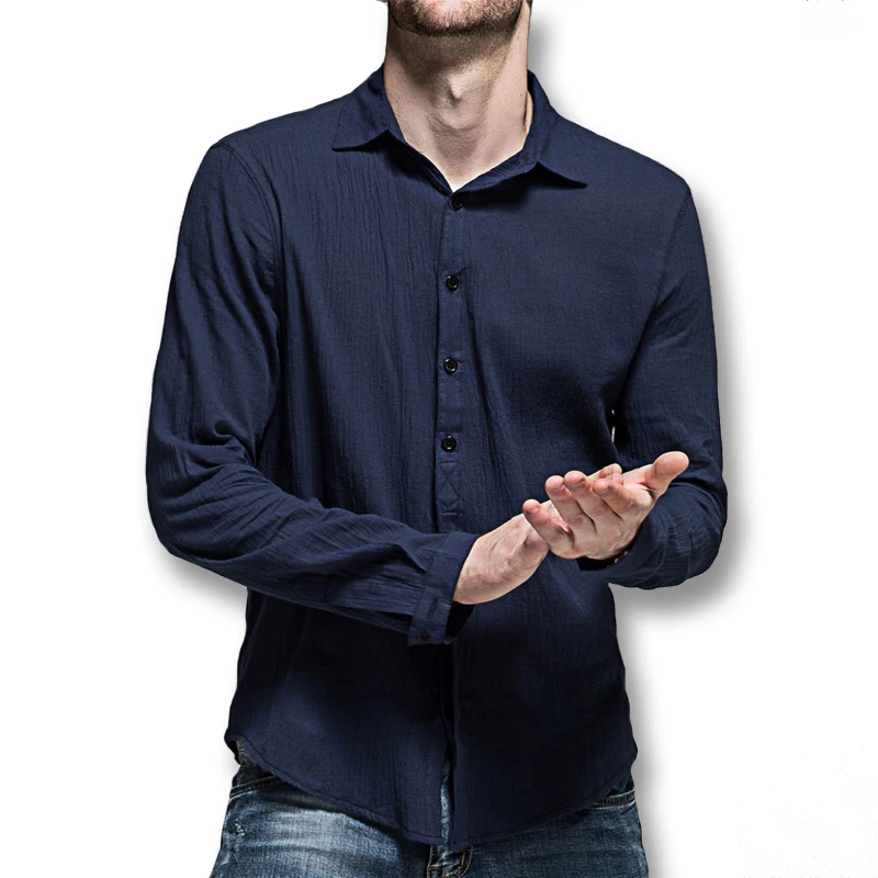 2019 Men Spring Autumn Cotton Linen Shirts Male Casual Fashion Slim Fitted Solid Color Long Sleeved Men Shirts Hombre
2019 Men Spring Autumn Cotton Linen Shirts Male Casual Fashion Slim Fitted Solid Color Long Sleeved Men Shirts Hombre