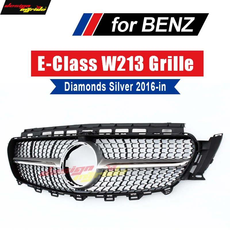 W213 Diamond Grille ABS Silver Fit For Mercedes Benz E-Class W213 E200 E250 E300 E350 E400 E500 E550 Front Bumper Grille 2016-in
W213 Diamond Grille ABS Silver Fit For Mercedes Benz E-Class W213 E200 E250 E300 E350 E400 E500 E550 Front Bumper Grille 2016-in