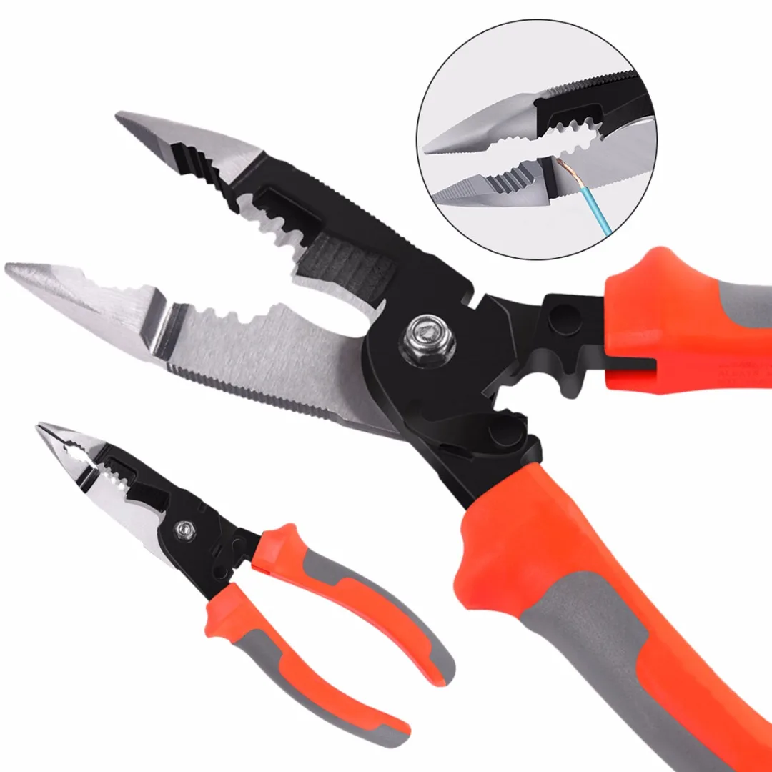 8" 6 In 1 Electrician Wire Stripper Multi Tool Pliers Scissors Cable Cutter Stripping Crimping Tools Oblique Crimping Pliers
8" 6 In 1 Electrician Wire Stripper Multi Tool Pliers Scissors Cable Cutter Stripping Crimping Tools Oblique Crimping Pliers