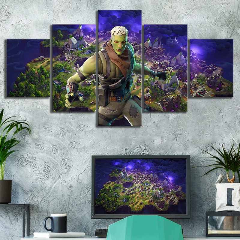 5 Piece Fortnight Battle Royale Map Video Game Poster Fort Pictures Landscape Wall Art for Living Room Decor Canvas Wholesale
5 Piece Fortnight Battle Royale Map Video Game Poster Fort Pictures Landscape Wall Art for Living Room Decor Canvas Wholesale