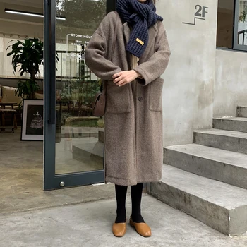 Autumn Winter Woolen Coat Women Slim Long Woolen Coat Nine Points Sleeves Woolen Outerwear Coat Abrigo Mujer Abrigos
Autumn Winter Woolen Coat Women Slim Long Woolen Coat Nine Points Sleeves Woolen Outerwear Coat Abrigo Mujer Abrigos