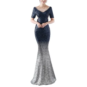 V Neck Sparkly Sequin Dress Women 2018 Backless Evening Party Dress Elegant Sexy Long Wedding Slim Maxi Dress Vestido
V Neck Sparkly Sequin Dress Women 2018 Backless Evening Party Dress Elegant Sexy Long Wedding Slim Maxi Dress Vestido