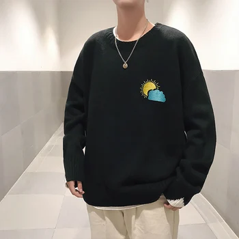 Autumn Winter New Sweater Men Warm Fashion Embroidery O-neck Long-sleeved Knit Pullover Man Casual Loose Male Clothes S-XL
Autumn Winter New Sweater Men Warm Fashion Embroidery O-neck Long-sleeved Knit Pullover Man Casual Loose Male Clothes S-XL