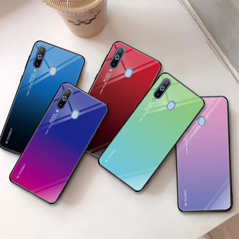 Чехол для телефона из закаленного стекла Samsung Galaxy A70 A50 A30 A20E A10 S8 S9 S10 A6 A8 J4 J6 Plus A7 A9 2018