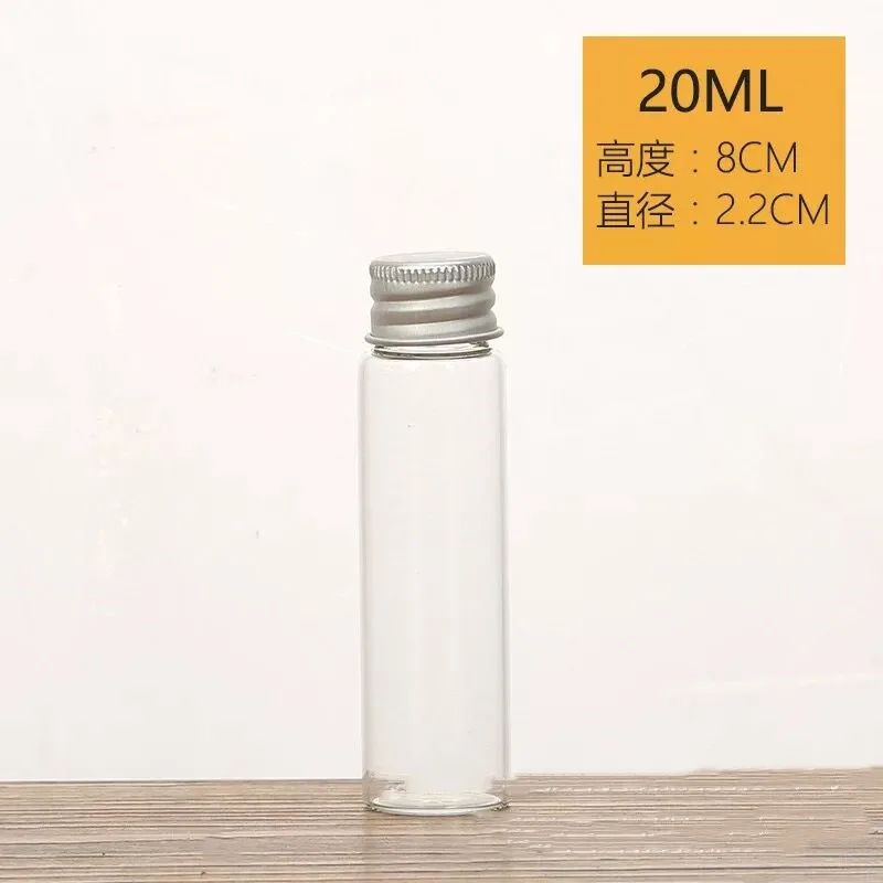 100pcs/lot 22*80mm 20ml Transparent Glass Perfume Spice Food Bottles Jars Vials With Silver Screw Cap DIY Craft Wedding Decor
100pcs/lot 22*80mm 20ml Transparent Glass Perfume Spice Food Bottles Jars Vials With Silver Screw Cap DIY Craft Wedding Decor
