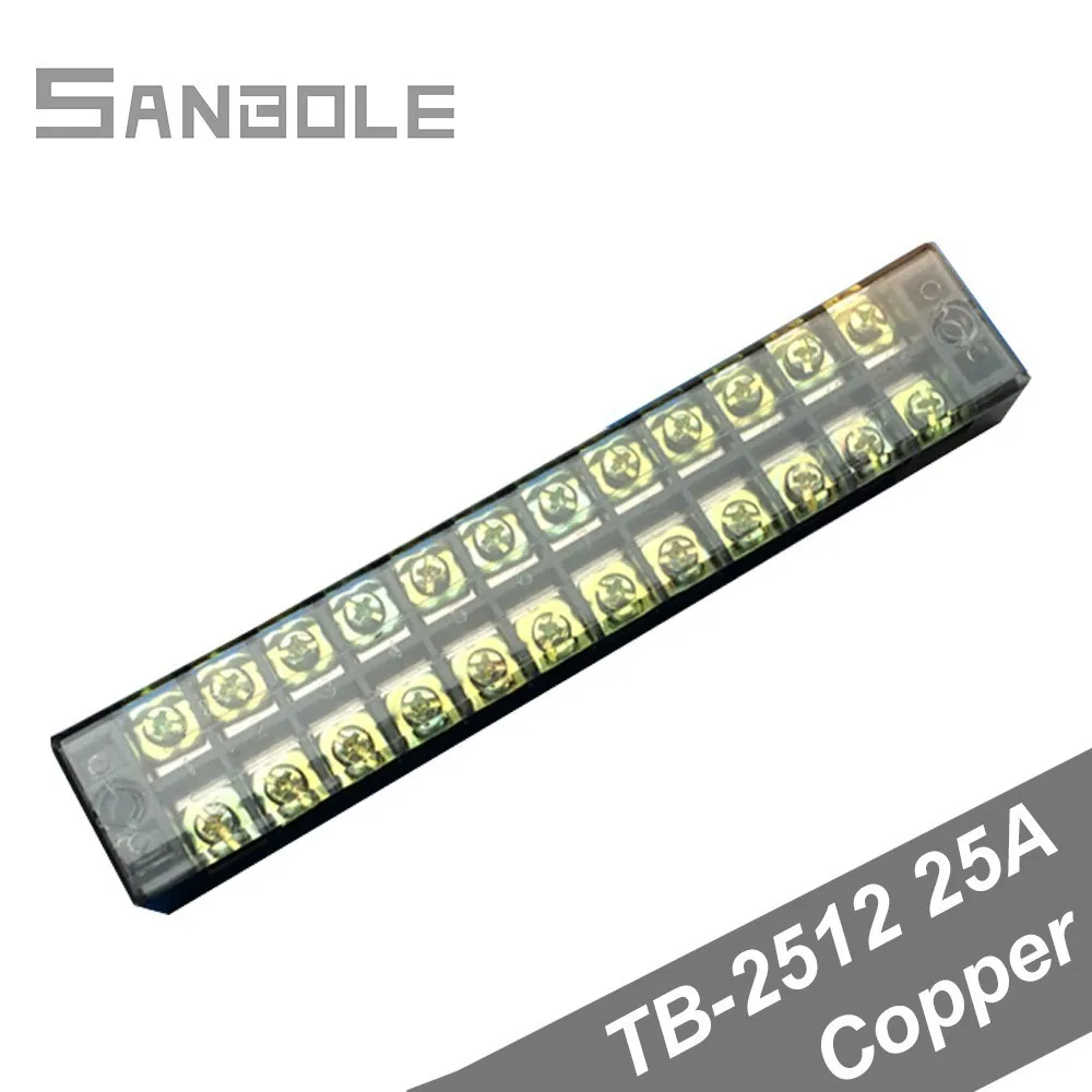 TBC-2512/TB-2512 Terminal Block Fixed Type 25A 600V 12 Position 12P 0.5-2.5mm2 Connection Electrical Copper
TBC-2512/TB-2512 Terminal Block Fixed Type 25A 600V 12 Position 12P 0.5-2.5mm2 Connection Electrical Copper