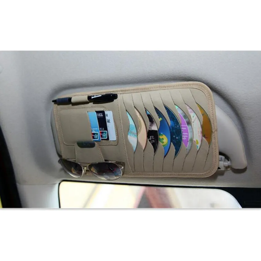 Car Sunshade CD Card Glasses Receiving Bag for Mercedes W203 W211 W204 W210 W124 GLA Lexus IS250 RX300 RX350 RX NX For Cadillac |