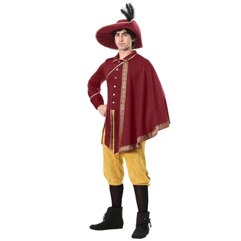 Unique And High-quality Adult Noble Man Medeival Historical Themed Halloween Costume Great Proformance Fancy Dress 
Unique And High-quality Adult Noble Man Medeival Historical Themed Halloween Costume Great Proformance Fancy Dress