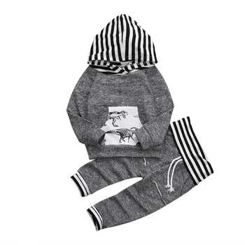 2 pieces Dinosaur Print Long Sleeve Hoodie Tops and Pants Outfit Set For Baby Boys Autumn Spring
2 pieces Dinosaur Print Long Sleeve Hoodie Tops and Pants Outfit Set For Baby Boys Autumn Spring