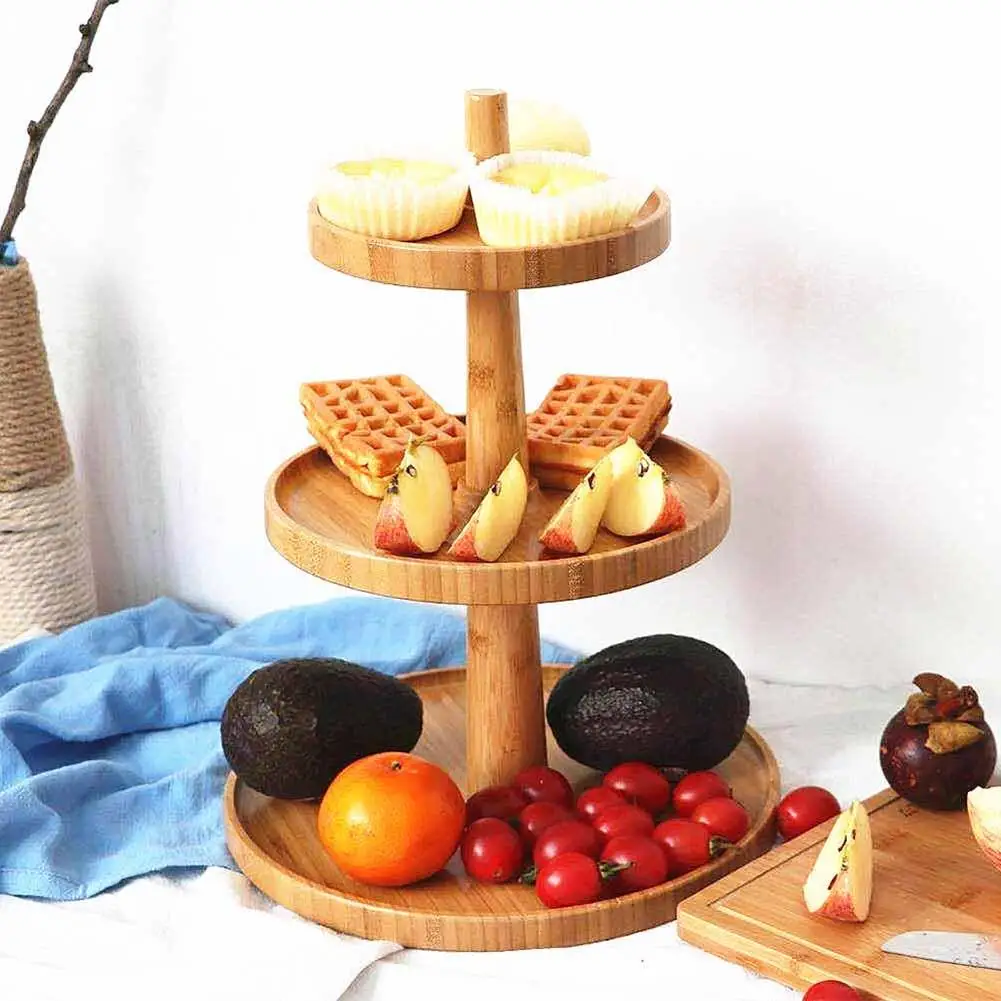 Simple Bamboo Tray Tableware Decoration Double Layer Cake Plate Wedding Party Fruit Tray Candy Dishes Pastry Dried Fruit Plate
Simple Bamboo Tray Tableware Decoration Double Layer Cake Plate Wedding Party Fruit Tray Candy Dishes Pastry Dried Fruit Plate
