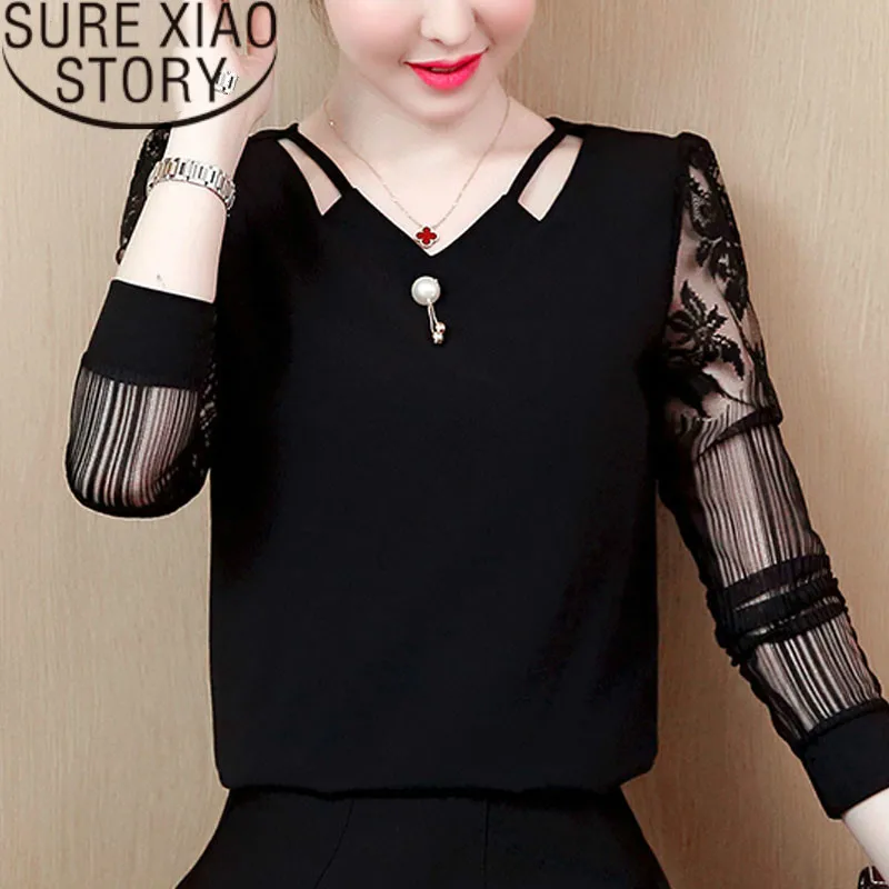 2019 lace V neck women shirts hollowed-out chiffon blouse women's long sleeve women tops and blouses blusas plus size 2314 50
2019 lace V neck women shirts hollowed-out chiffon blouse women's long sleeve women tops and blouses blusas plus size 2314 50