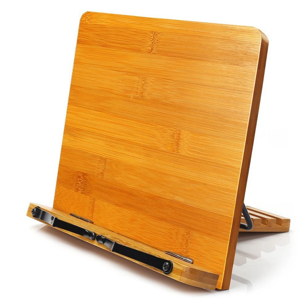 Book Holder Home Adjustable Tablet Cookbook Stand Recipe Cook Natural Bamboo Kitchen Foldable Backing Pages Fixed Reading Rest
Book Holder Home Adjustable Tablet Cookbook Stand Recipe Cook Natural Bamboo Kitchen Foldable Backing Pages Fixed Reading Rest